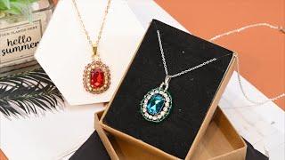 How to Make a Sparkling Rhinestone Pendant Necklace with Snap-On Bail | Pandahall DIY Tutorial