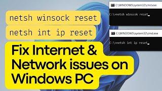 How to reset network with CMD ||  Solve connection failures