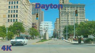 Dayton Ohio, USA 4K Downtown Drive-Thru