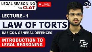 Law of Torts L-1 | Legal Reasoning for clat 2025 Preparation | Abhyuday Pandey | NLSIU Bnagalore