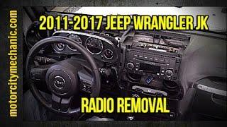 2011-2017 Jeep Wrangler JK radio removal