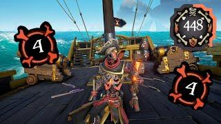 Grinding for level 1000  gold skeleton in solo hourglass  (448-1000) | Sea Of Thieves