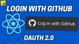 GitHub Login With React (GitHub APIs, GitHub OAuth 2.0 Authentication)