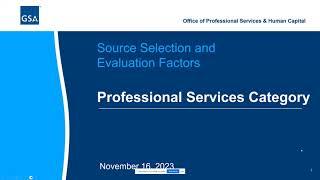 PSHC Office Hours Source Selection — Evaluation Factors 16NOV23 1