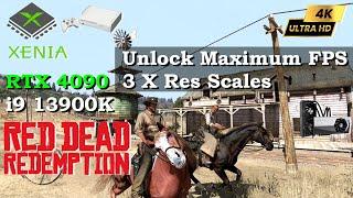 Red Dead Redemption 4K UHD ( 3 X IR ) Unlock FPS  | Xenia Canary | RTX4090 + i9 13900K Performance