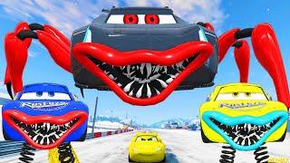Live Epic Escape From Lightning McQueen Eater Monsters | McQueen VS Lightning McQueen | BeamNGDrive2