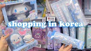 shopping in korea vlog  sanrio stationery haul 🩵 buy everything cinnamoroll 산리오