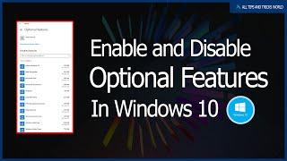 How To Enable And Disable Optional Features in Windows 10 In 2020 