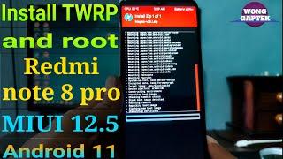 Install Twrp And Root Redmi Note 8 Pro Andoid 11 MIUI 12.5 || TWRP Redmi Note 8 Pro