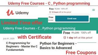 Udemy Free Courses - C , Python programming