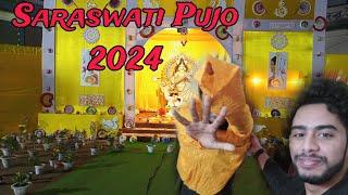 Saraswati Pujo 2024 ️ || second vlog || ft . debaditya  || #saraswatipuja2024