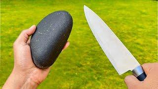 Amazing Method To Sharpen A Knife Like A Razor Sharp with Stone