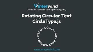 Rotating Circular Text on Scroll with CircleType.js