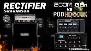 ZOOM G5n vs POD HD500X RECTIFIER Distortion / Mono Tracks.