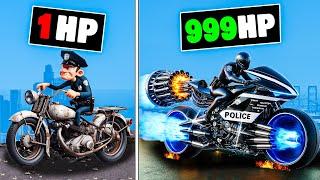 Every time I crash my police bike gets faster in GTA 5