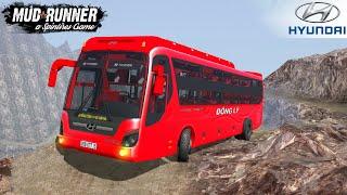 Spintires: MudRunner - HYUNDAI UNIVERSE Bus Extreme Mountain Road Driving