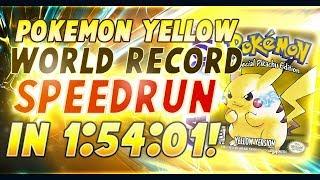 Pokemon Yellow Speedrun in 1:54:01! (Previous World Record!)