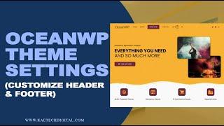 OceanWP Theme Customization Settings - Customize Header and Footer