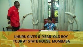 Uhuru gives 6-year-old boy tour at State House, Mombasa