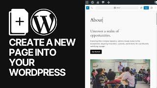 How To Create a New Page Into Your WordPress Website? Block Editor Guide