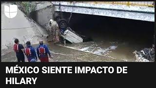 Fuertes lluvias provocadas por el huracán Hilary en México cobran la vida de un hombre