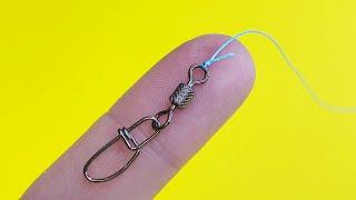 A tricky knot that will never let you down. How to tie any tackle in 10 seconds. 4k