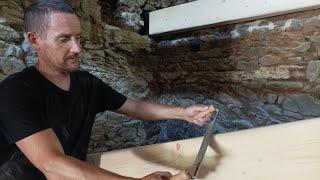 #46 - Mastering Woodworking Skills - Using a Draw Knife on the New Joists at Our Renovation Project