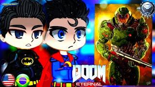 Justice League Reacting to Doom Slayer as New Member of the League | DOOM | Gacha club/lif