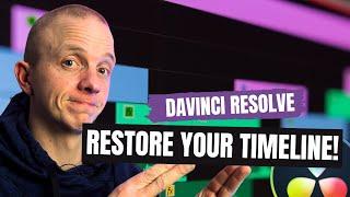 Recover Lost Edits: Davinci Resolve 18 Timeline Restoration