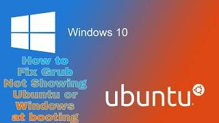 How to Fix grub not loading Ubuntu [Boots into Windows Directly]