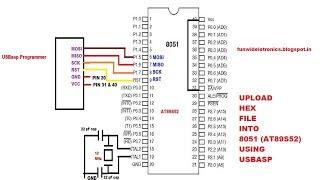 Burn hex file into 8051 AT89S52 | Progisp