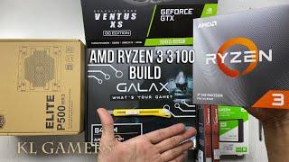 AMD Ryzen 3 3100 GALAX B450M Hyper-X GTX 1660 SUPER Cooler Master Elite P500 Gaming PC Build