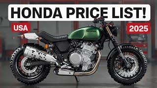 Honda Motorcycles Price List in the USA for 2025!