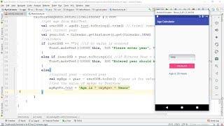 Age Calculator App (Kotlin) - Android Studio Tutorial