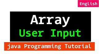 Array User Input using For Loop | Java Programming Tutorial