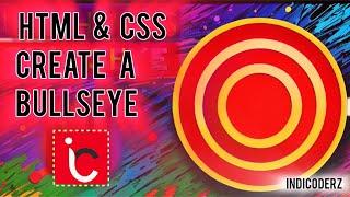 How to create a bullseye in html css using VS code