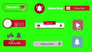 YouTube Subscribe button Pack Green Screen Animation video || Crazy Editor