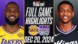 LAKERS vs KINGS FULL GAME HIGHLIGHTS | December 20, 2024 | NBA Full Game Highlights Today 2K25