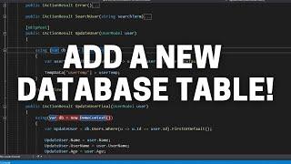 How to Add a New Database Table Using Entity Framework Core with our ASP.NET Core Web App