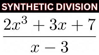 Synthetic Division Example with Missing Powers of x