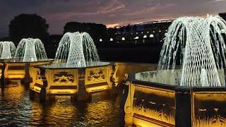 Longwood Gardens Main Fountain Garden at Night