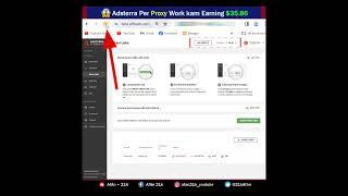 $35.86 Adsterra Payment Proof Proxy Work | Adsterra Earning Trick | Adsterra High CPM #Adsterra