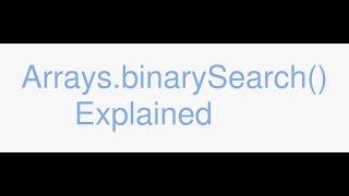 Java: binarySearch on Arrays explained