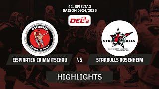 DEL2: Eispiraten Crimmitschau vs. Starbulls Rosenheim I Highlights - 42. Spieltag | SDTV Eishockey