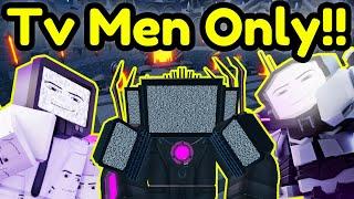 Wave 100 with Tv Men Only (is it possible?) | Toilet Tower Defense