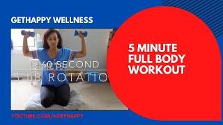 5 minute total body workout | GetHappy Wellness | Yoga