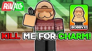 XMAS: 1v1s For BobbVX Charm in Roblox Rivals Live! #shortlive #shorts #robloxlive