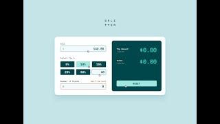 Tip Calculator App  | Frontend mentor challenge | HTML5 & CSS3 & JS