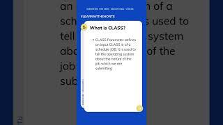 What is Class ? #youtubeshorts #mainframetutorial #jcl #viral