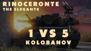 Rinoceronte - The Elegante - 1 vs 5 Kolobanov - World of Tanks (Full Battle)